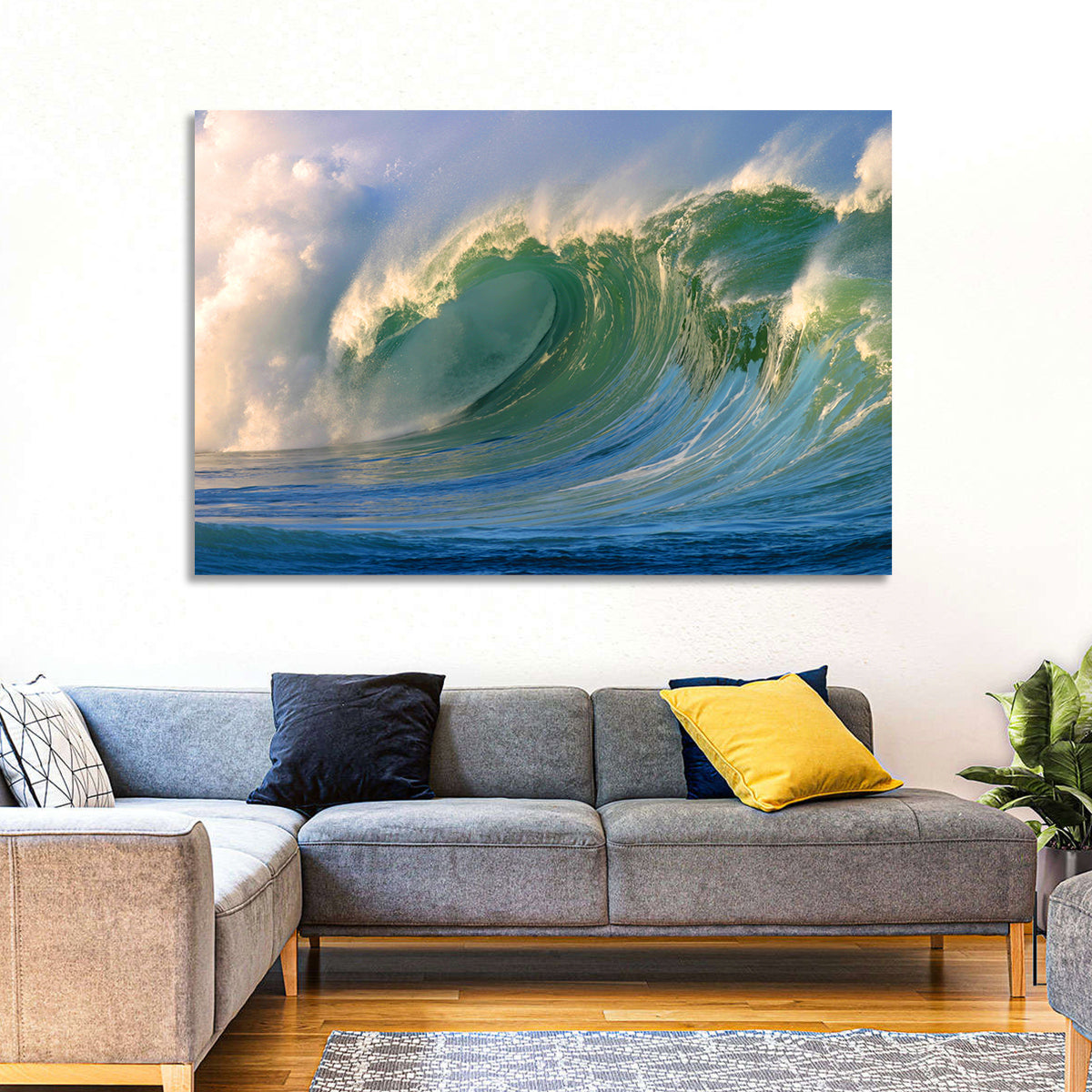 Golden Hour Barrel Wave Wall Art
