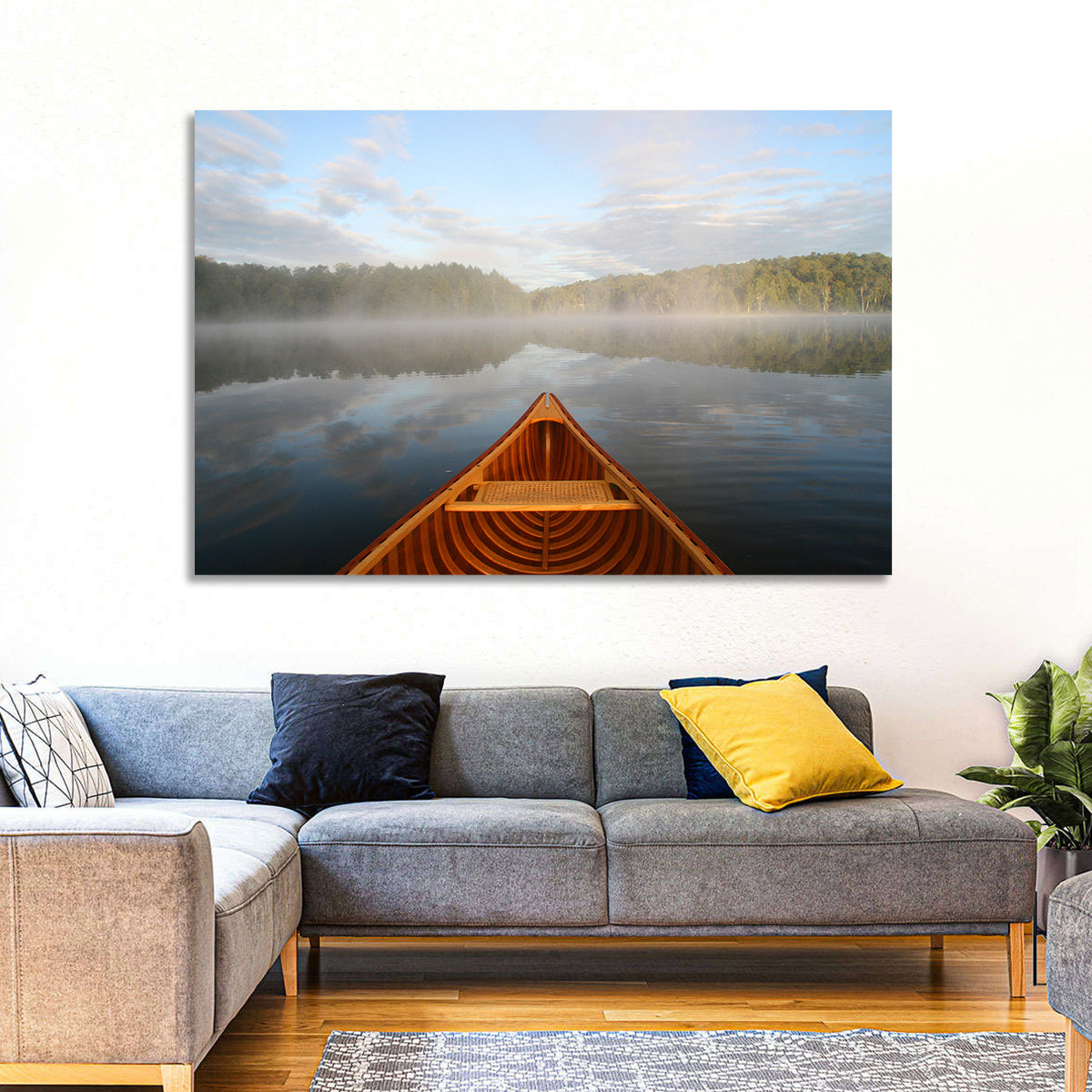 Cedar Canoe on Lake Ontario Wall Art