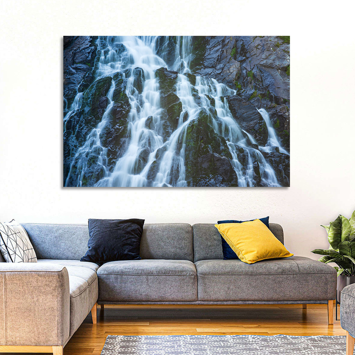 Balea Cascada Waterfall Wall Art in a room, landscape