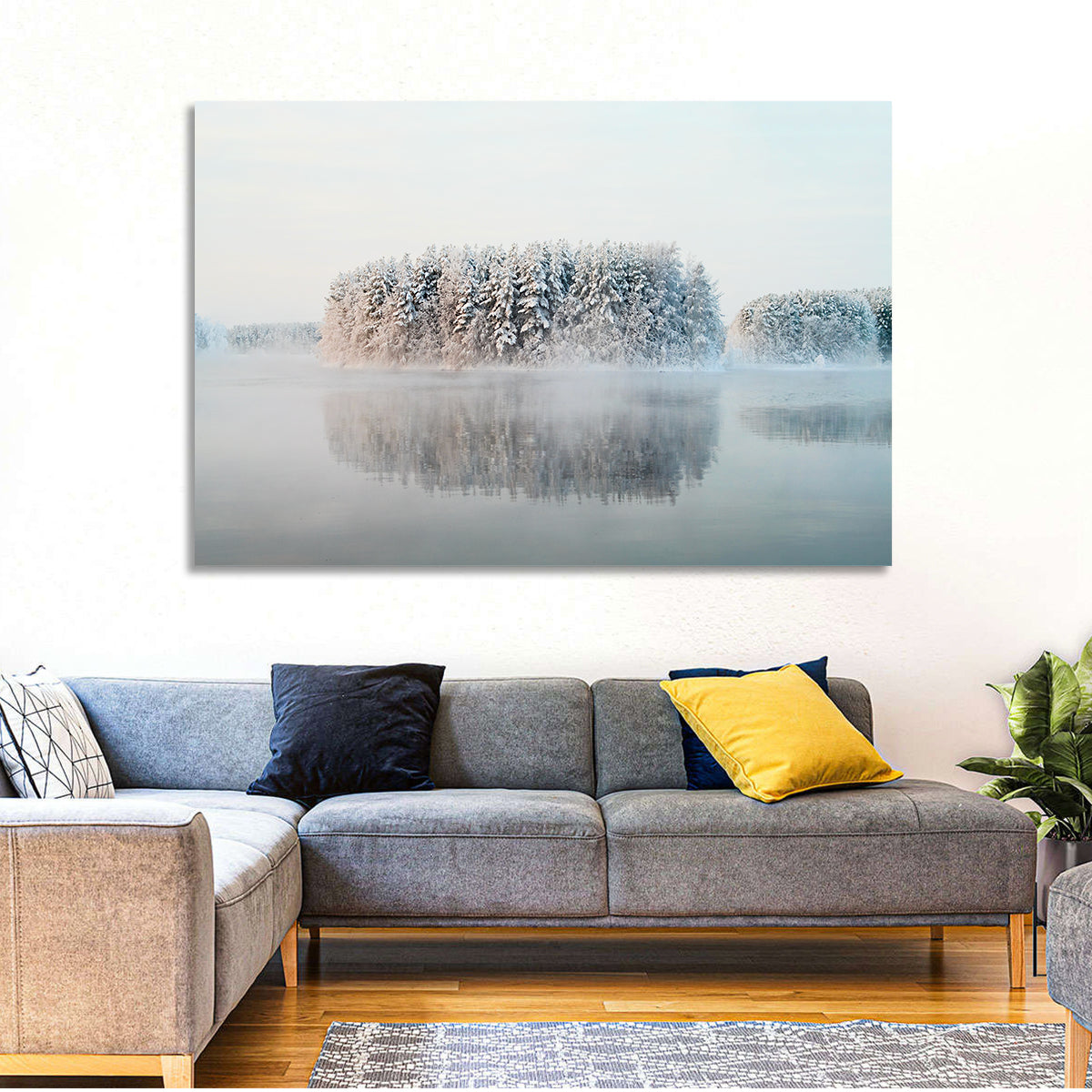Misty Karelia Lake Wall Art