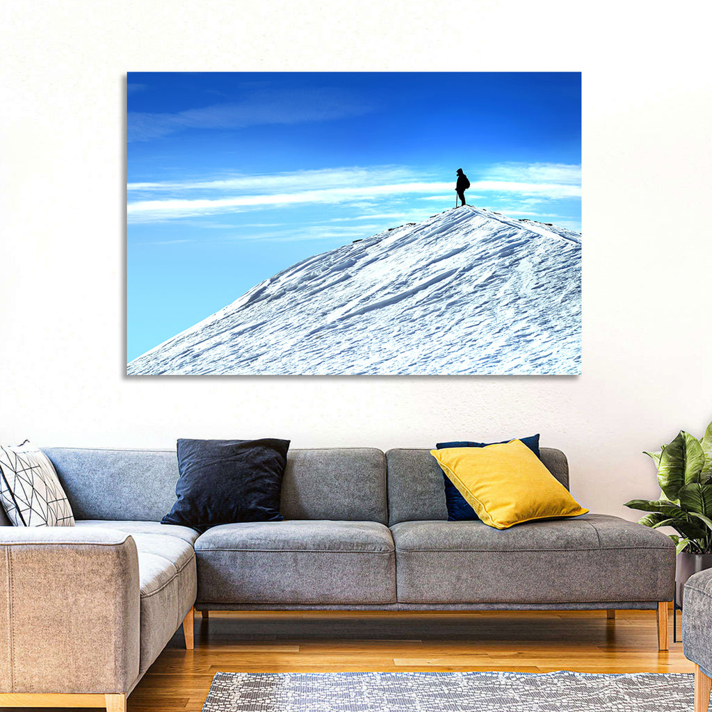 Mountaineer Summit Silhouette Wall Art