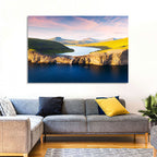 Sørvágsvatn Cliffs at Golden Hour Wall Art