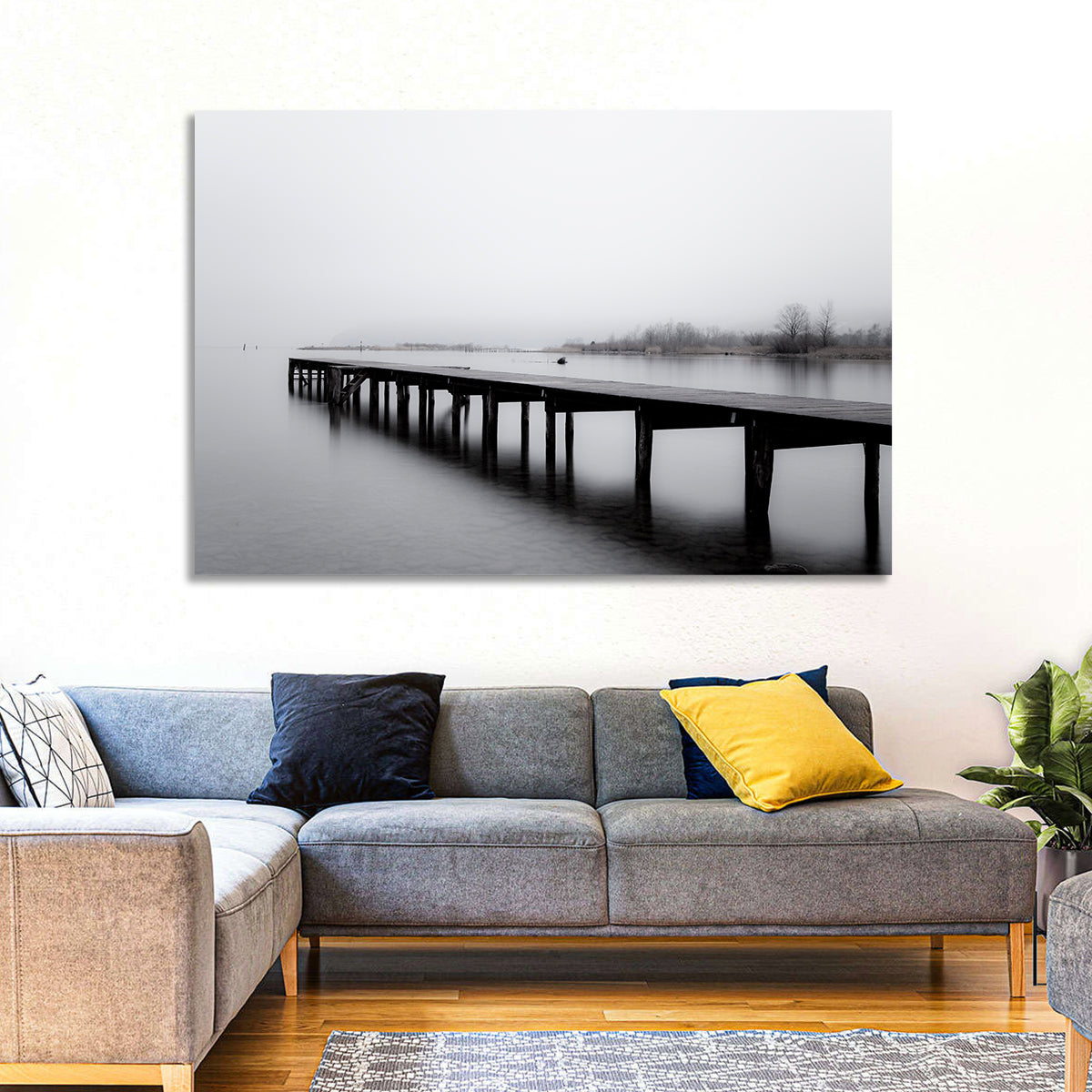 Wooden Lake Jetty Wall Art