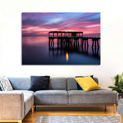 Jekyll Island Dusk Pier Wall Art