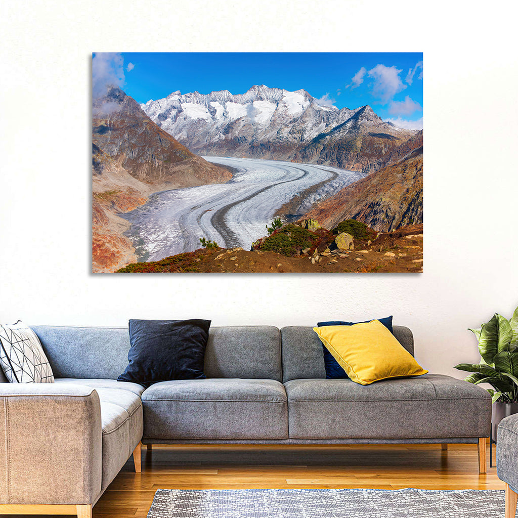 Aletsch Glacier Valley Wall Art
