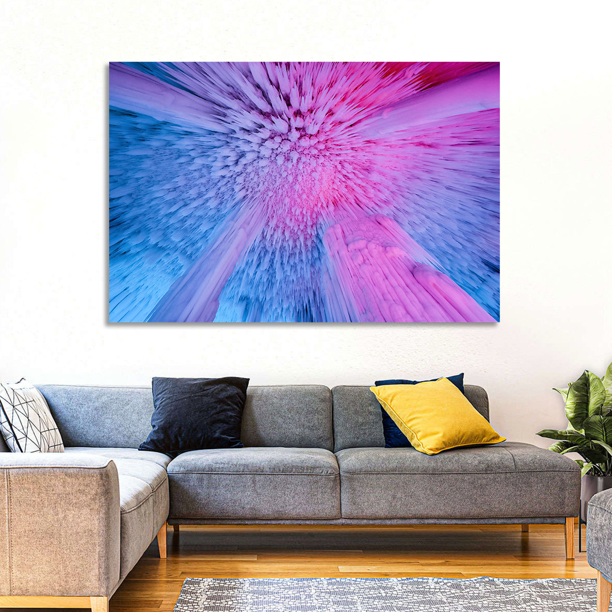 Ethereal Ice Cave Icicles Wall Art