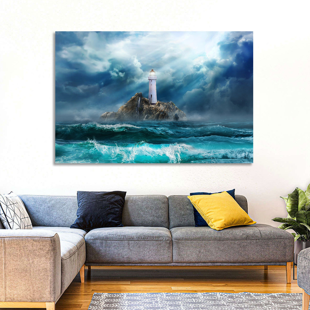 Rocky Island Lighthouse Wall Art