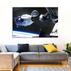Crew Dragon Docking with Iss Wall Art
