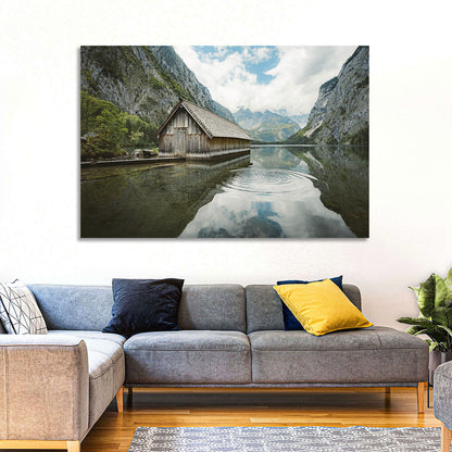 Königssee Boathouse at Obersee Wall Art