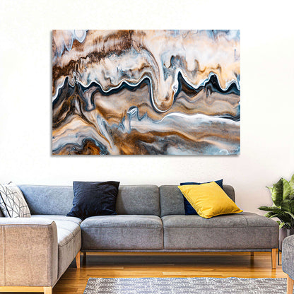 Marbled Gold Swirl Wall Art