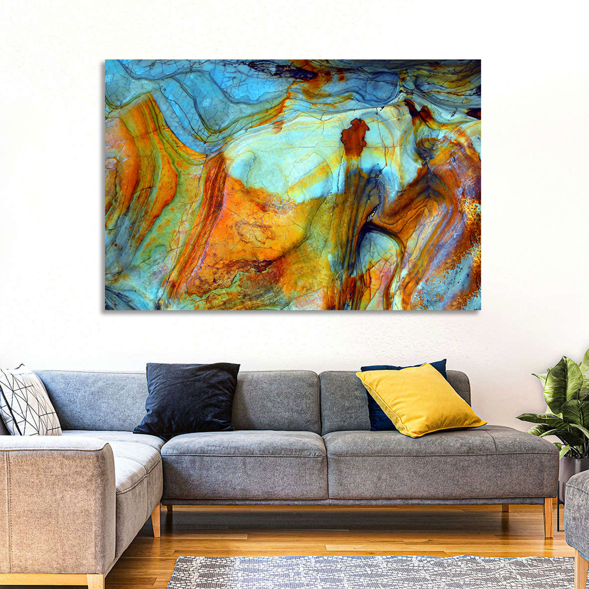 Agate-inspired Rock Pattern Wall Art