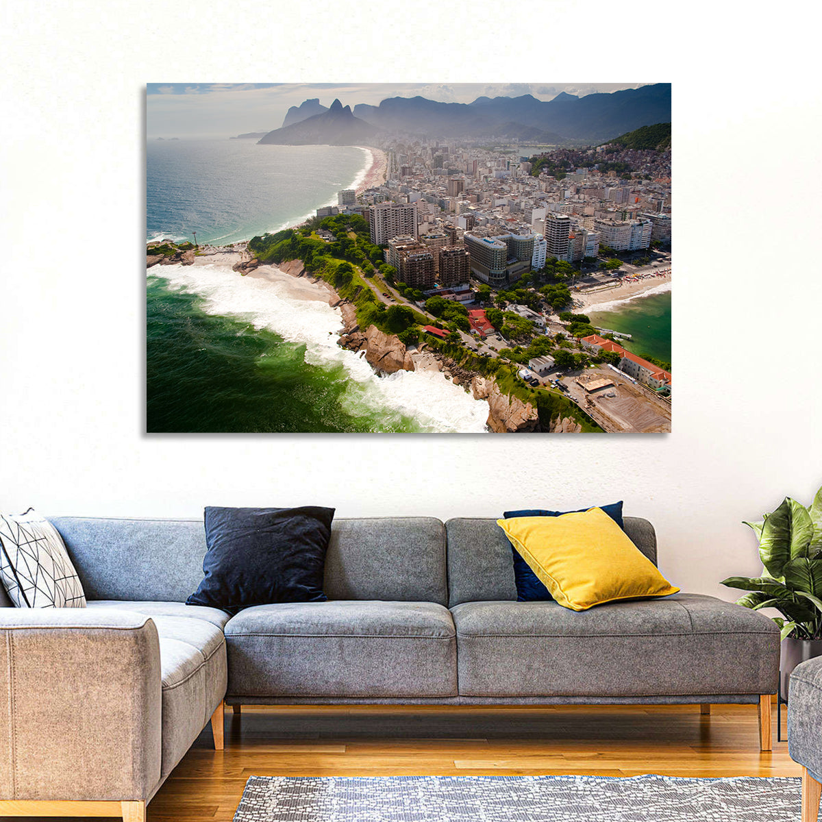 Ipanema Coast Aerial View Wall Art
