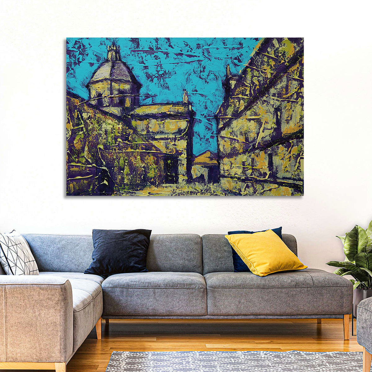 Las Agustinas Alleyway Abstraction Wall Art