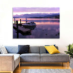Lake Lucerne Pier at Dusk Wall Art