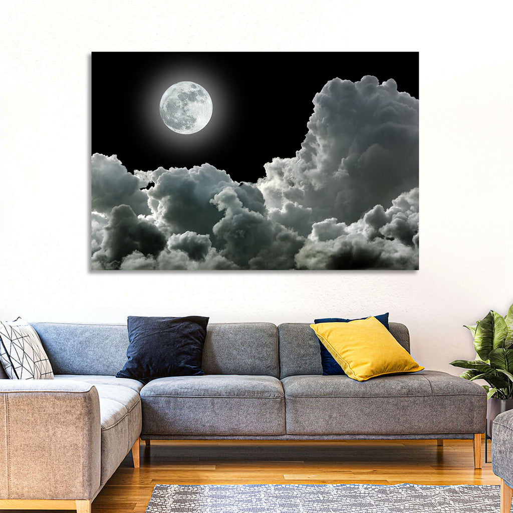 Cloudy Moonlight Wall Art