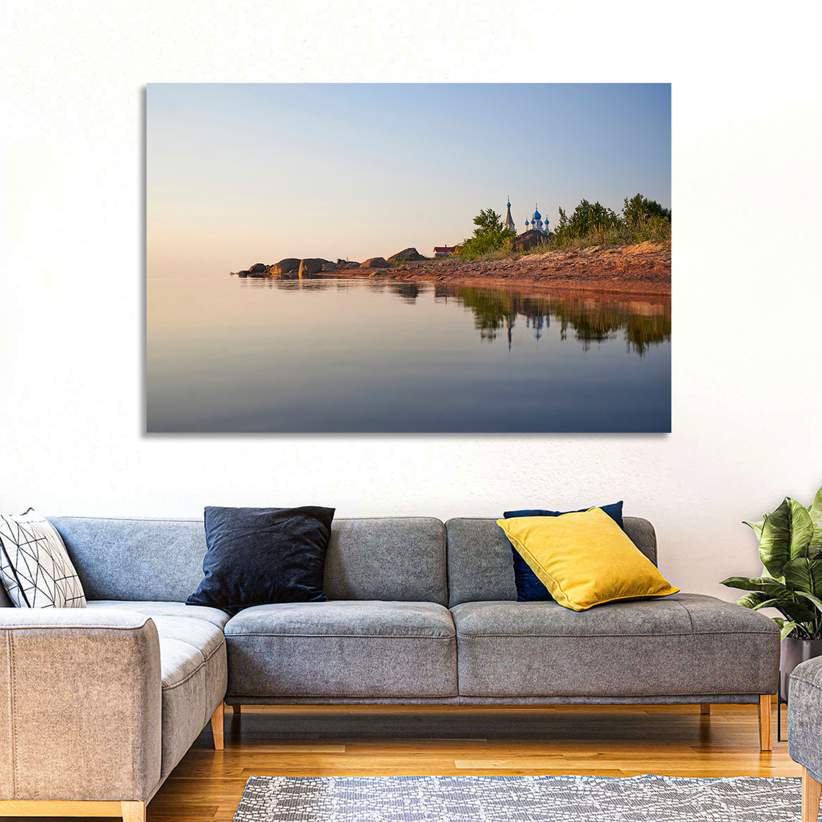 Lake Peipus Sunset with Blue Domes Wall Art