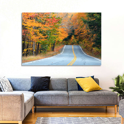 Autumn Road in New Hampshire Wall Art