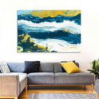 Flowing Streams with Gold Accents Wall Art