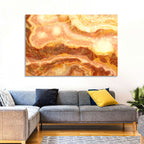 Golden Agate Stone Abstract Wall Art