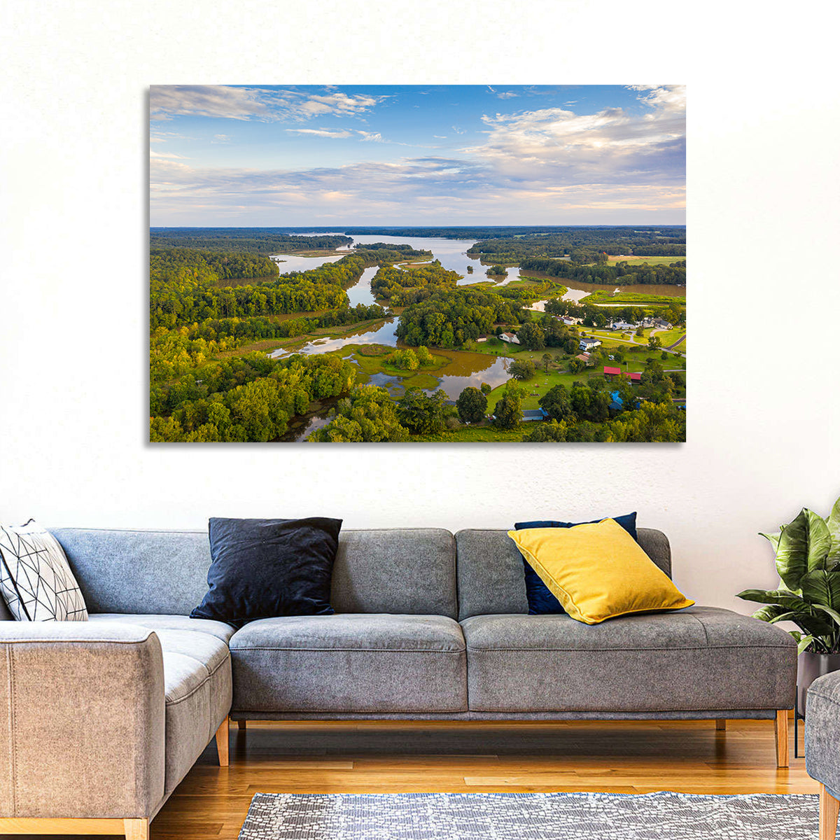Lake Oconee Aerial Landscape Wall Art