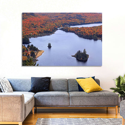 Lake Monroe Aerial with Islands Wall Art