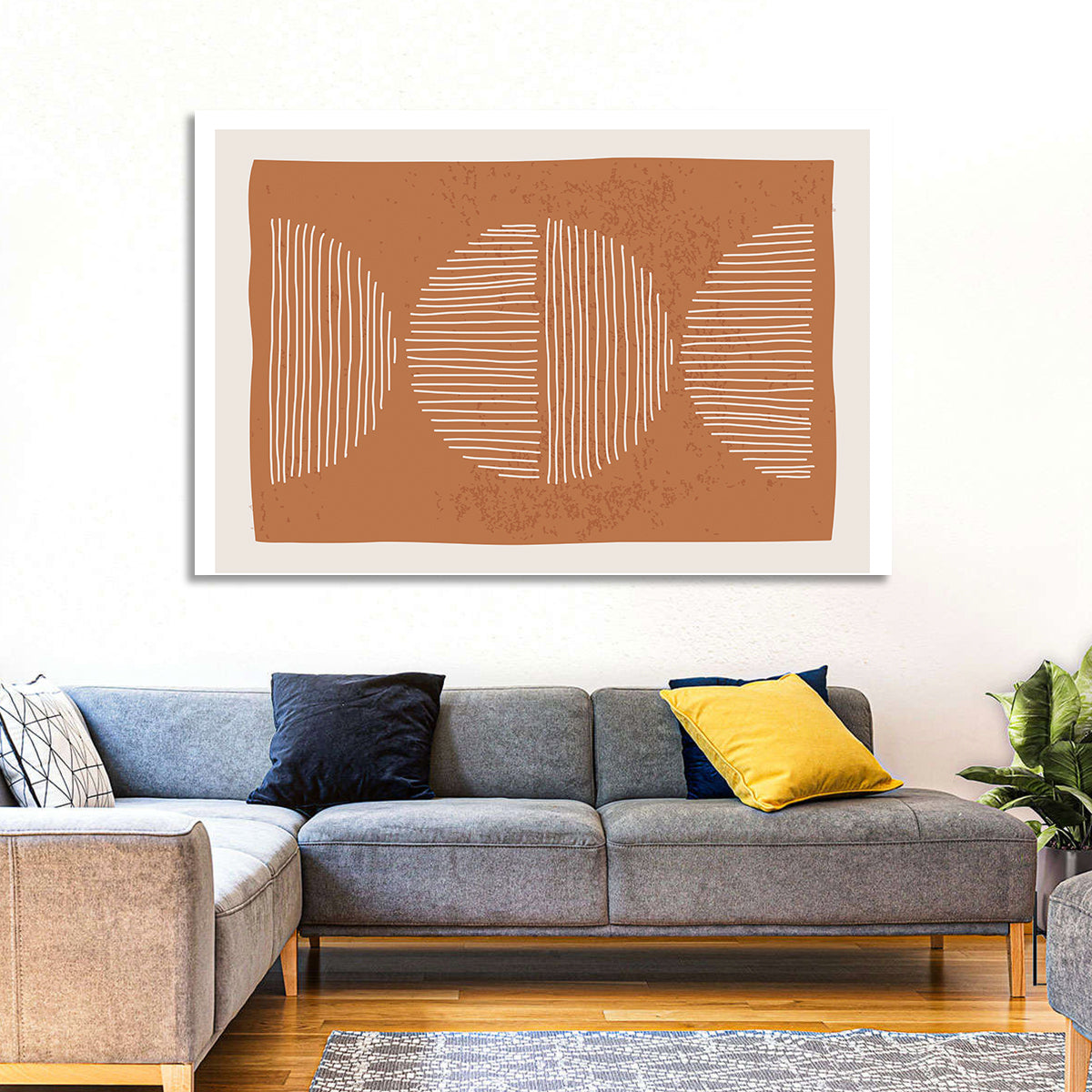 Terracotta Timelapse Circles Wall Art