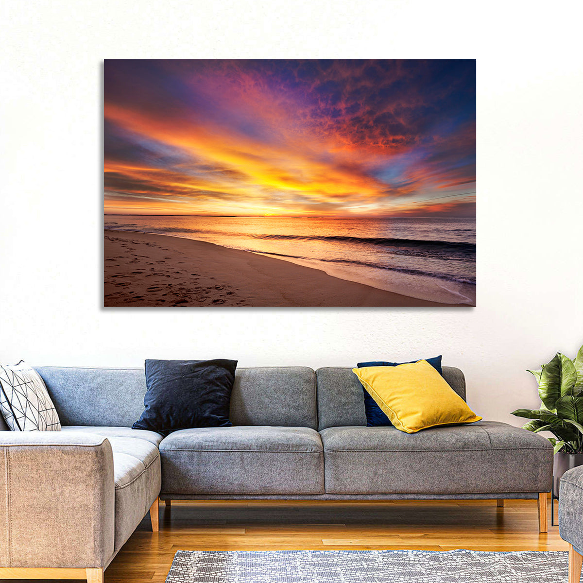 Maine Beach Sunrise Wall Art