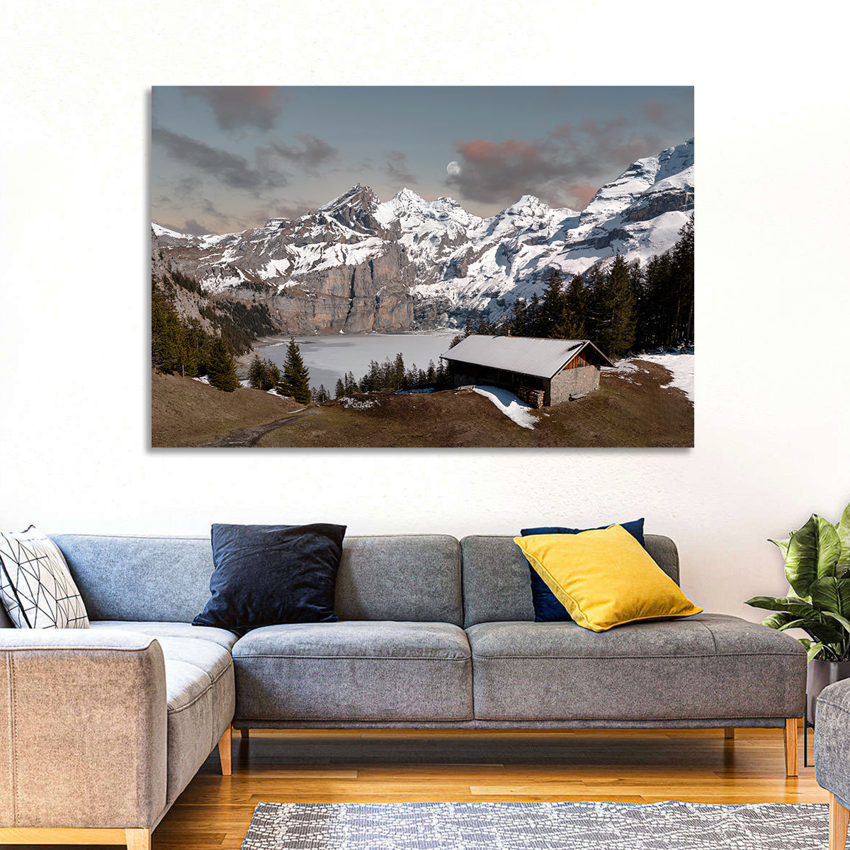 Oeschinensee Winter Landscape Wall Art