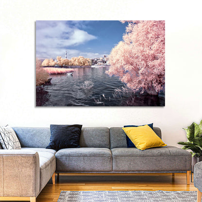 Golyazi Lake Infrared Landscape Wall Art
