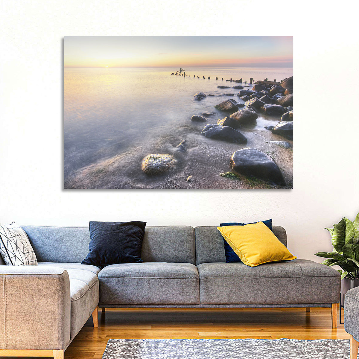 Michigan Shoreline Pilings Wall Art