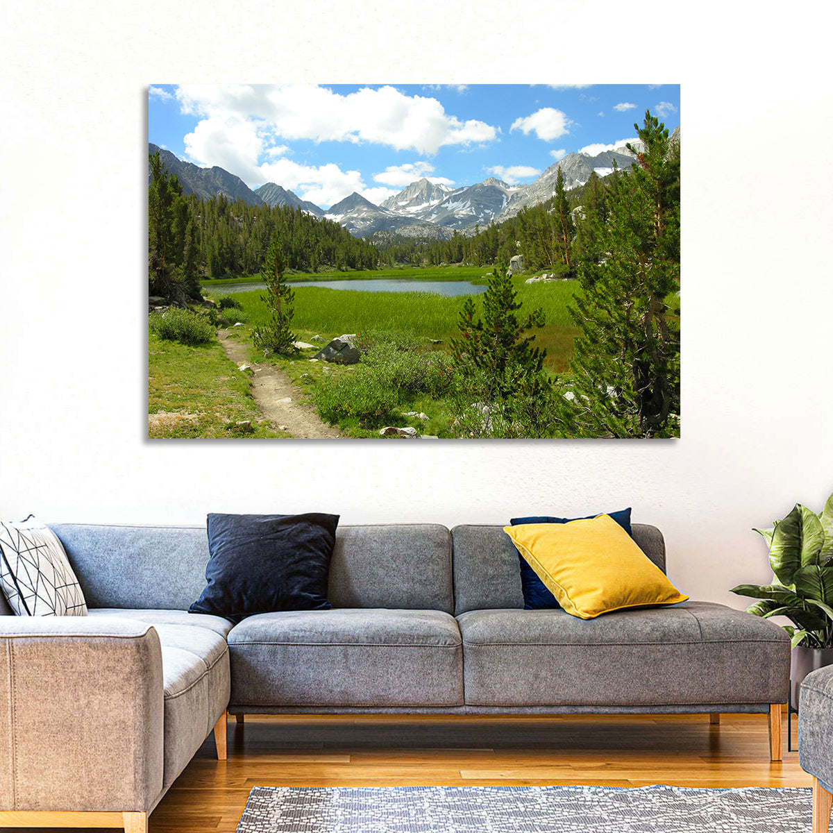 Sierra Nevada Trail to Snow Capped Peaks Wall Art