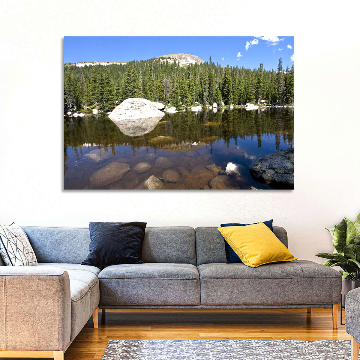 Colorado Forest Lake Reflection Wall Art