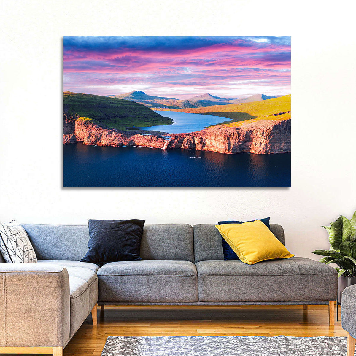 Sørvágsvatn Sunset Wall Art
