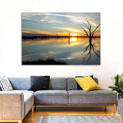 Murray River Sunset Reflection Wall Art