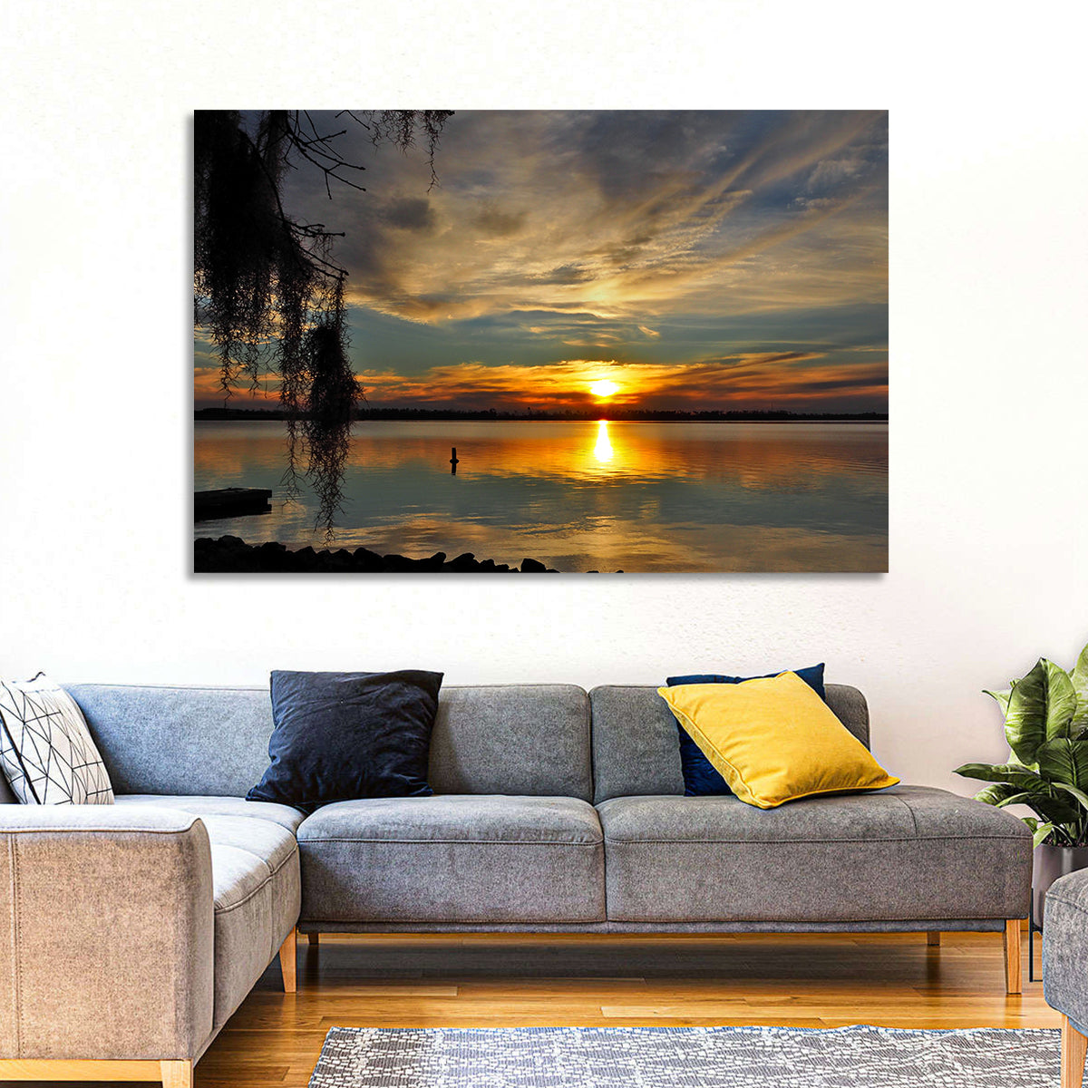 Lake Seminole Sunset Reflection Wall Art