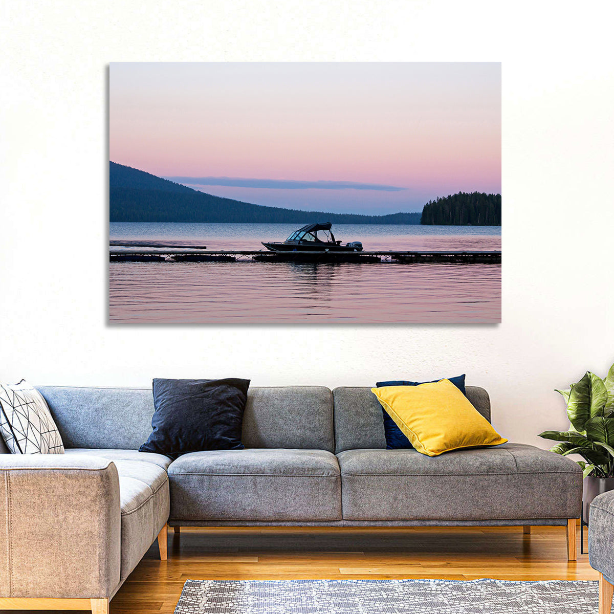 Odell Lake Dock at Twilight Wall Art