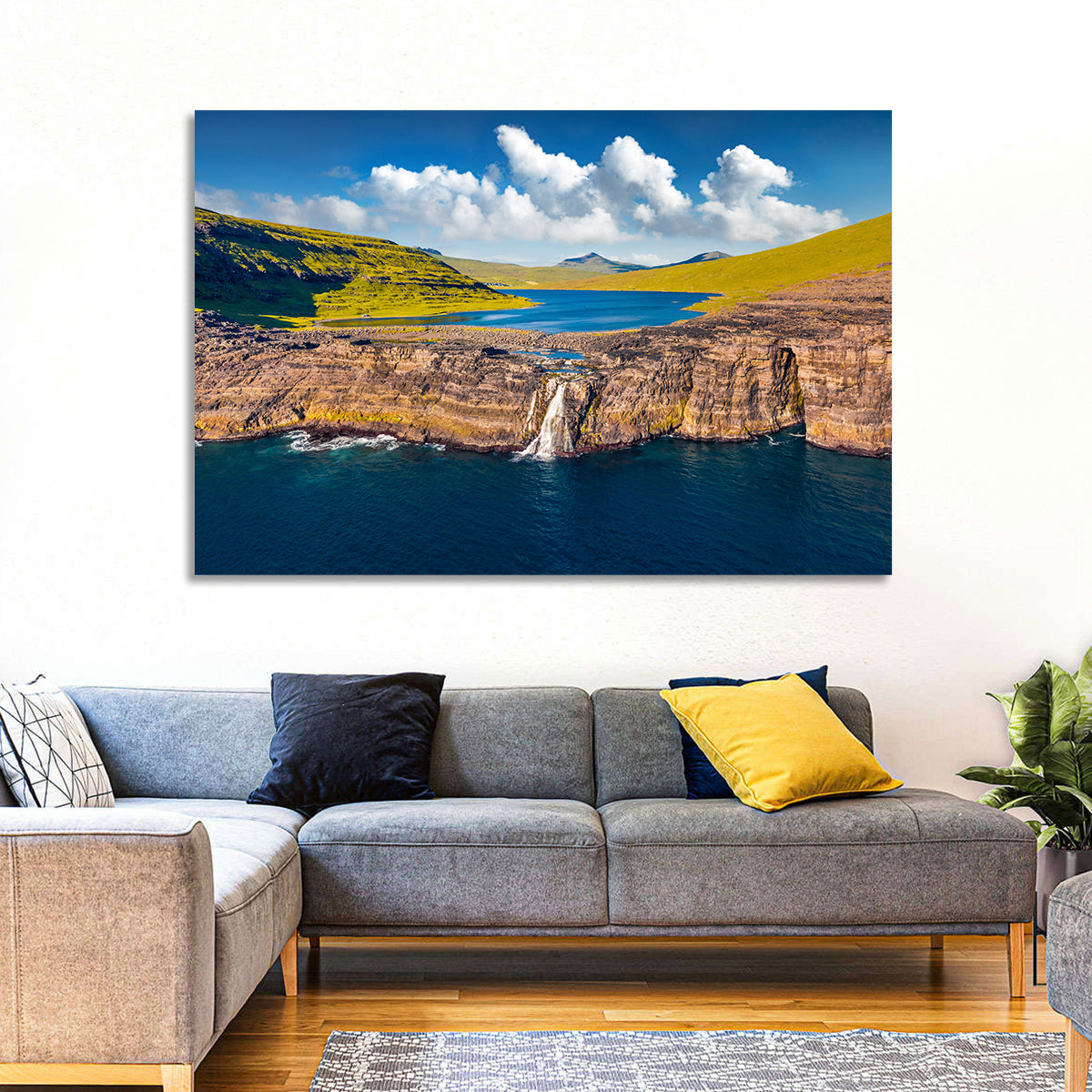 Mulafossur Waterfall Gasadalur Wall Art