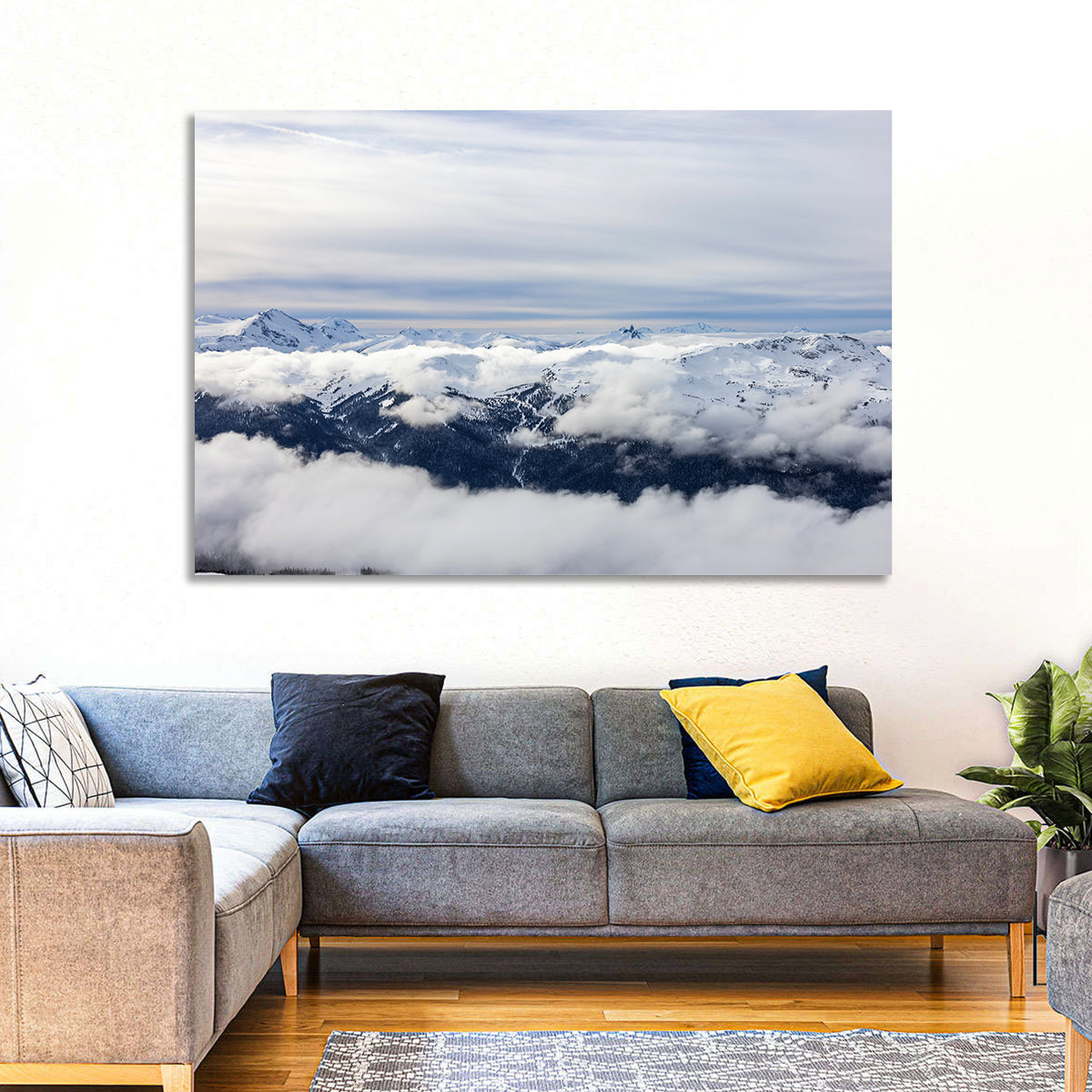 Snow-capped Whistler Peaks Wall Art