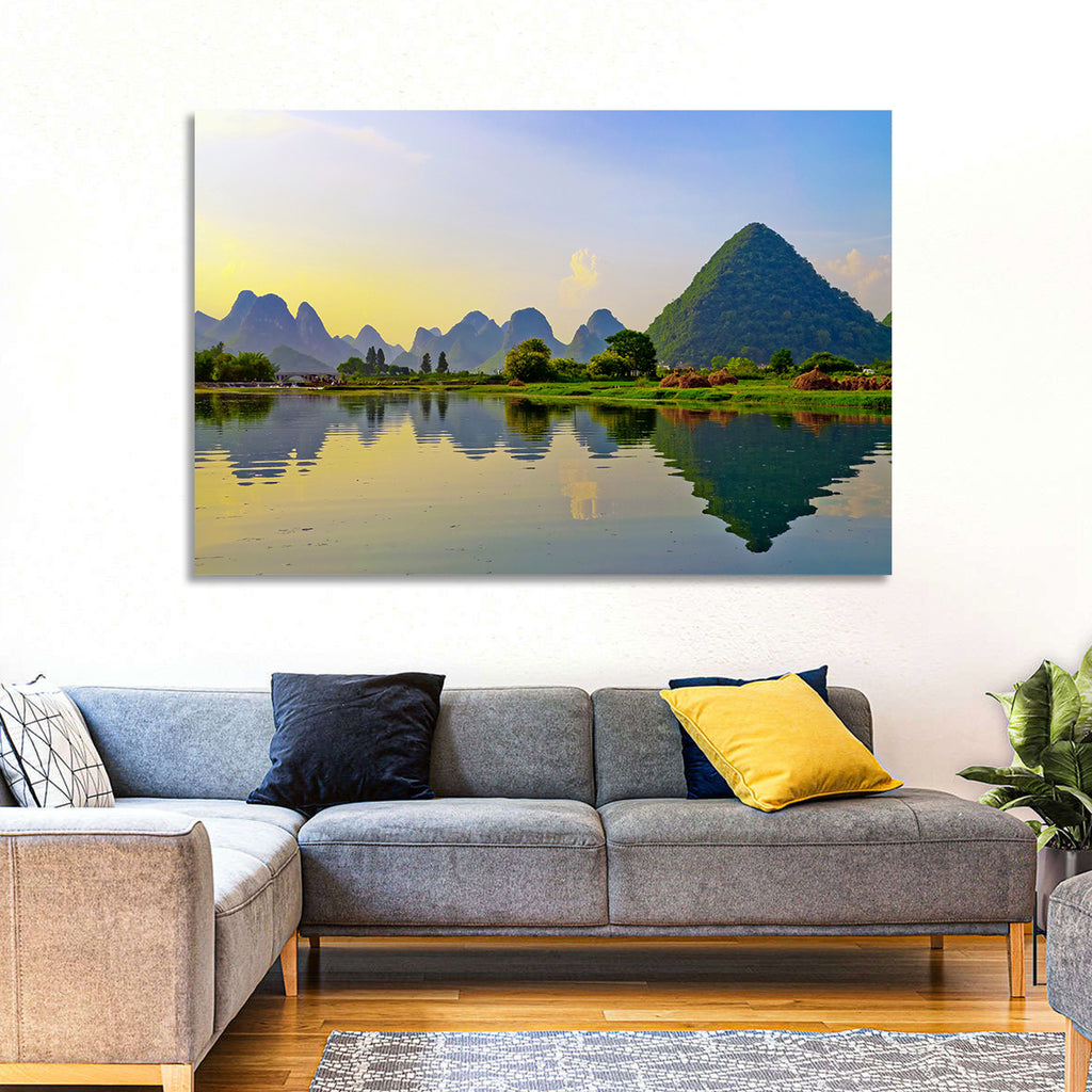 Yangshuo Reflection on Li River Wall Art