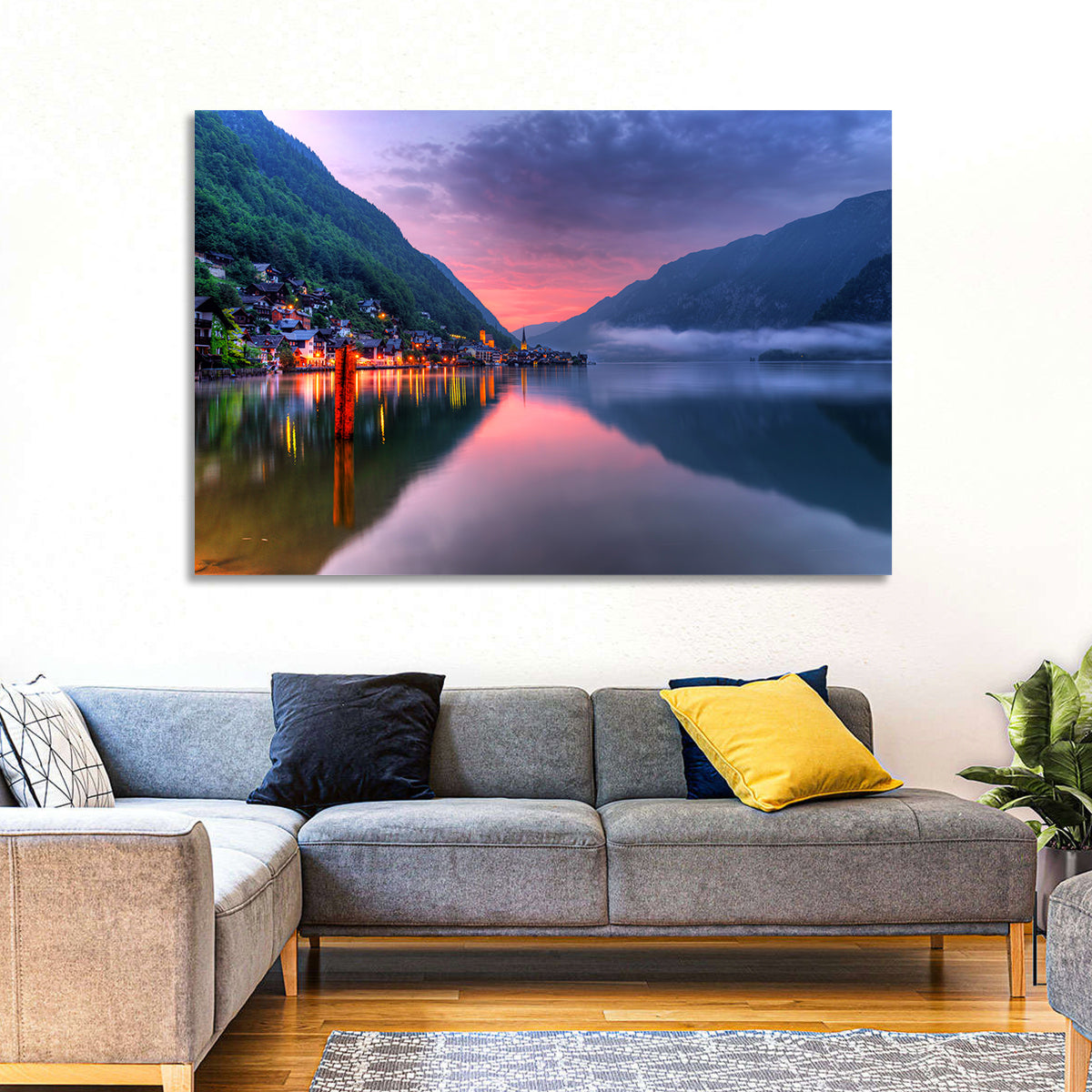 Hallstatt Mountain Village Wall Art