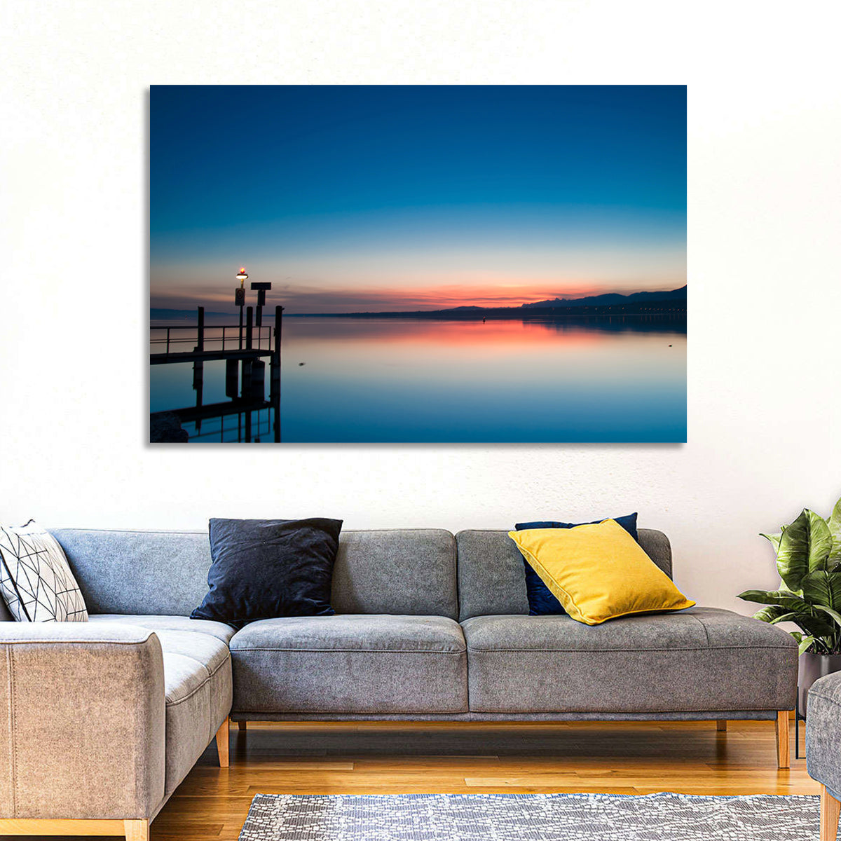 Lake Geneva Sunrise Pier Wall Art