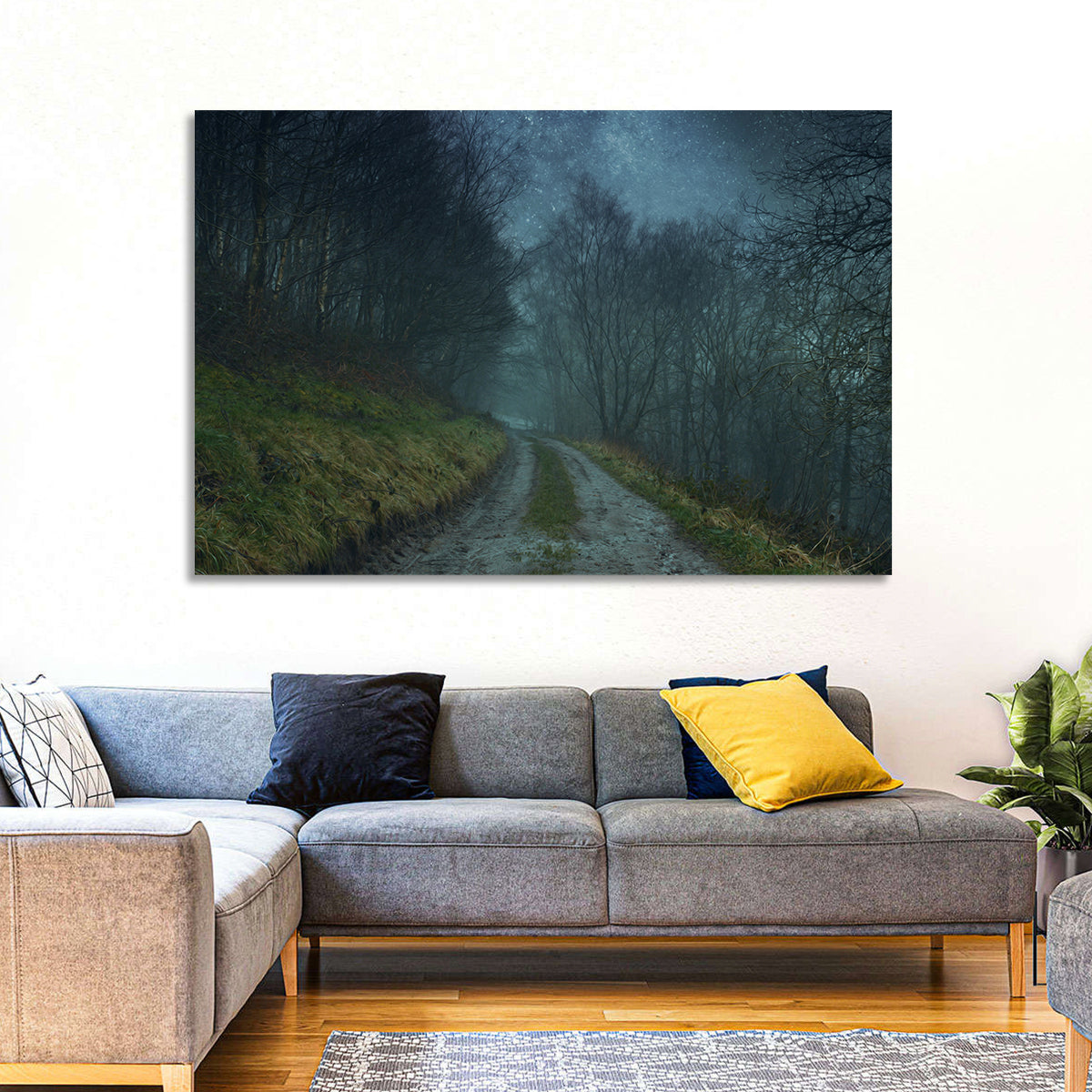 Misty Forest Pathway Wall Art