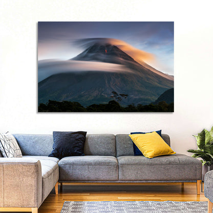Mount Merapi at Dusk Wall Art