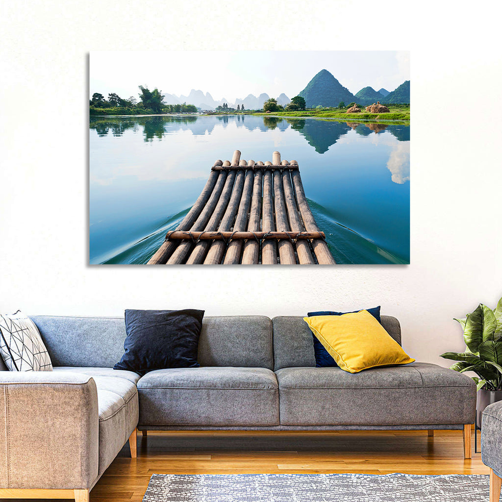 Li River Bamboo Raft, Guilin Wall Art