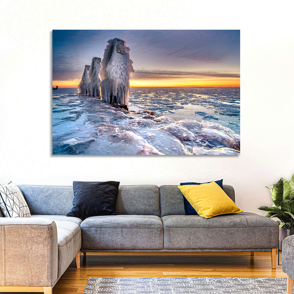 Netherlands Ice Sculpture Wall Art in a room, landscape