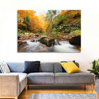 Forest Stream in Autumn Wall Art