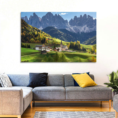 Santa Maddalena Autumn Village Wall Art