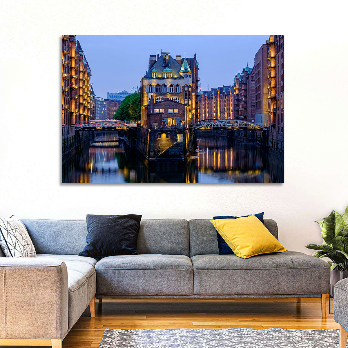Wasserschloss Blue Hour Reflections Wall Art