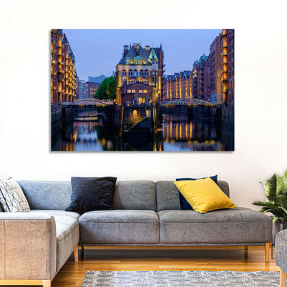 Wasserschloss Blue Hour Reflections Wall Art