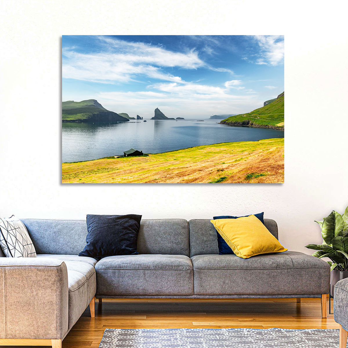 Tindhólmur and Drangarnir Coastal Bay Wall Art